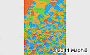 Political 3D Map of Shaanxi