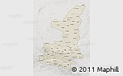 Shaded Relief 3D Map of Shaanxi, lighten, semi-desaturated