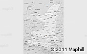 Silver Style 3D Map of Shaanxi