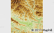 Physical Map of Ankang