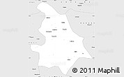 Silver Style Simple Map of Ankang