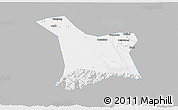 Gray 3D Map of Chang An, single color outside