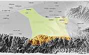 Physical 3D Map of Chang An, desaturated