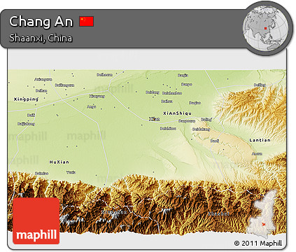 Physical 3D Map of Chang An