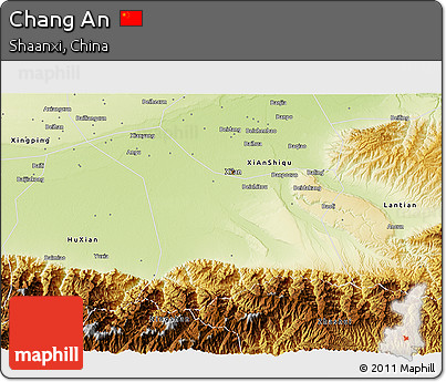 Physical 3D Map of Chang An