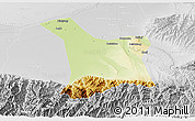Physical 3D Map of Chang An, lighten, desaturated