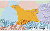 Political 3D Map of Chang An, lighten