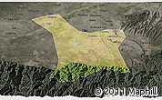 Satellite 3D Map of Chang An, darken, semi-desaturated