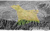 Satellite 3D Map of Chang An, desaturated