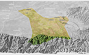 Satellite 3D Map of Chang An, lighten, desaturated