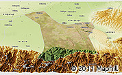 Satellite 3D Map of Chang An, physical outside