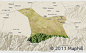 Satellite 3D Map of Chang An, shaded relief outside