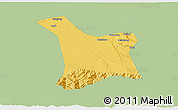 Savanna Style 3D Map of Chang An, single color outside