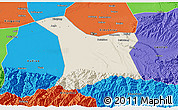 Shaded Relief 3D Map of Chang An, political outside