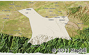 Shaded Relief 3D Map of Chang An, satellite outside