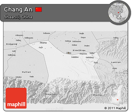 Silver Style 3D Map of Chang An