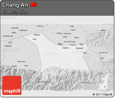 Silver Style 3D Map of Chang An