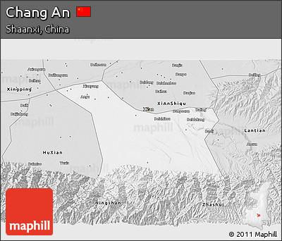 Silver Style 3D Map of Chang An