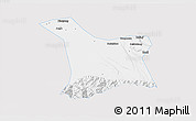 Silver Style 3D Map of Chang An, single color outside