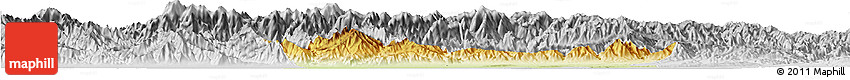 Physical Horizon Map of Chang An, lighten, desaturated