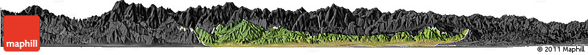 Satellite Horizon Map of Chang An, darken, desaturated