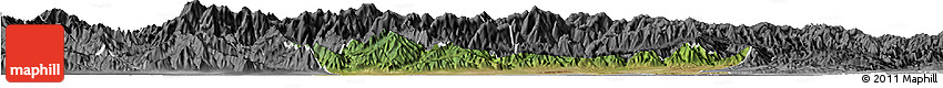Satellite Horizon Map of Chang An, desaturated