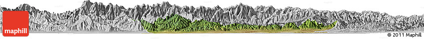 Satellite Horizon Map of Chang An, lighten, desaturated