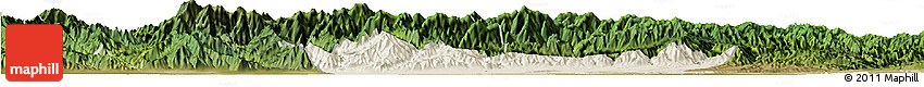 Shaded Relief Horizon Map of Chang An, satellite outside