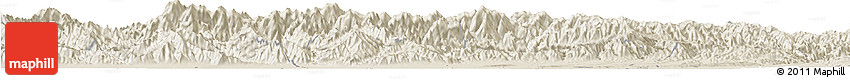 Shaded Relief Horizon Map of Chang An