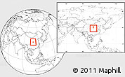 Blank Location Map of Chang An, within the entire country