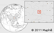 Blank Location Map of Chang An, highlighted country