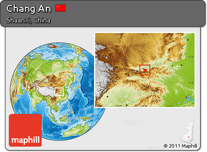 Physical Location Map of Chang An