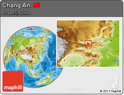 Physical Location Map of Chang An