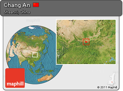 Satellite Location Map of Chang An
