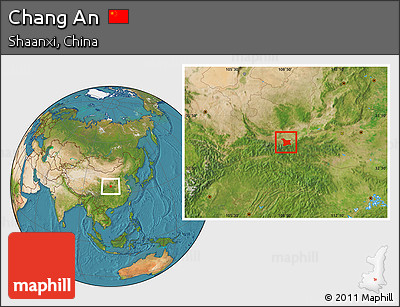 Satellite Location Map of Chang An