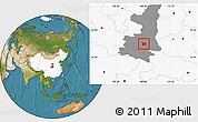 Satellite Location Map of Chang An, highlighted country, highlighted parent region