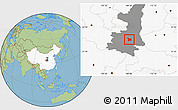 Savanna Style Location Map of Chang An, highlighted country, highlighted parent region