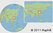 Savanna Style Location Map of Chang An, highlighted parent region, within the entire country