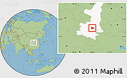 Savanna Style Location Map of Chang An, highlighted parent region