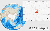 Shaded Relief Location Map of Chang An, highlighted country