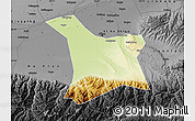 Physical Map of Chang An, darken, desaturated