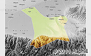 Physical Map of Chang An, desaturated