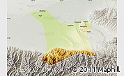Physical Map of Chang An, lighten, semi-desaturated
