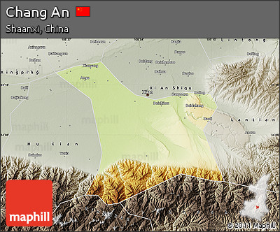 Physical Map of Chang An, semi-desaturated