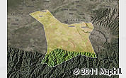 Satellite Map of Chang An, darken, semi-desaturated