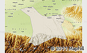 Shaded Relief Map of Chang An, physical outside