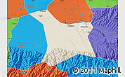 Shaded Relief Map of Chang An, political outside