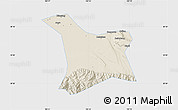 Shaded Relief Map of Chang An, single color outside