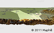 Physical Panoramic Map of Chang An, darken