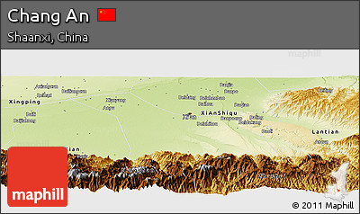 Physical Panoramic Map of Chang An